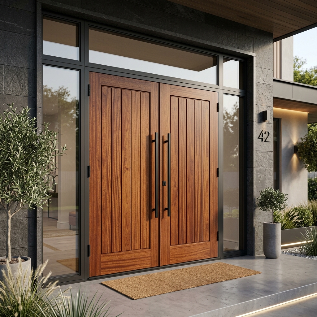 Custom wood door e-commerce product display