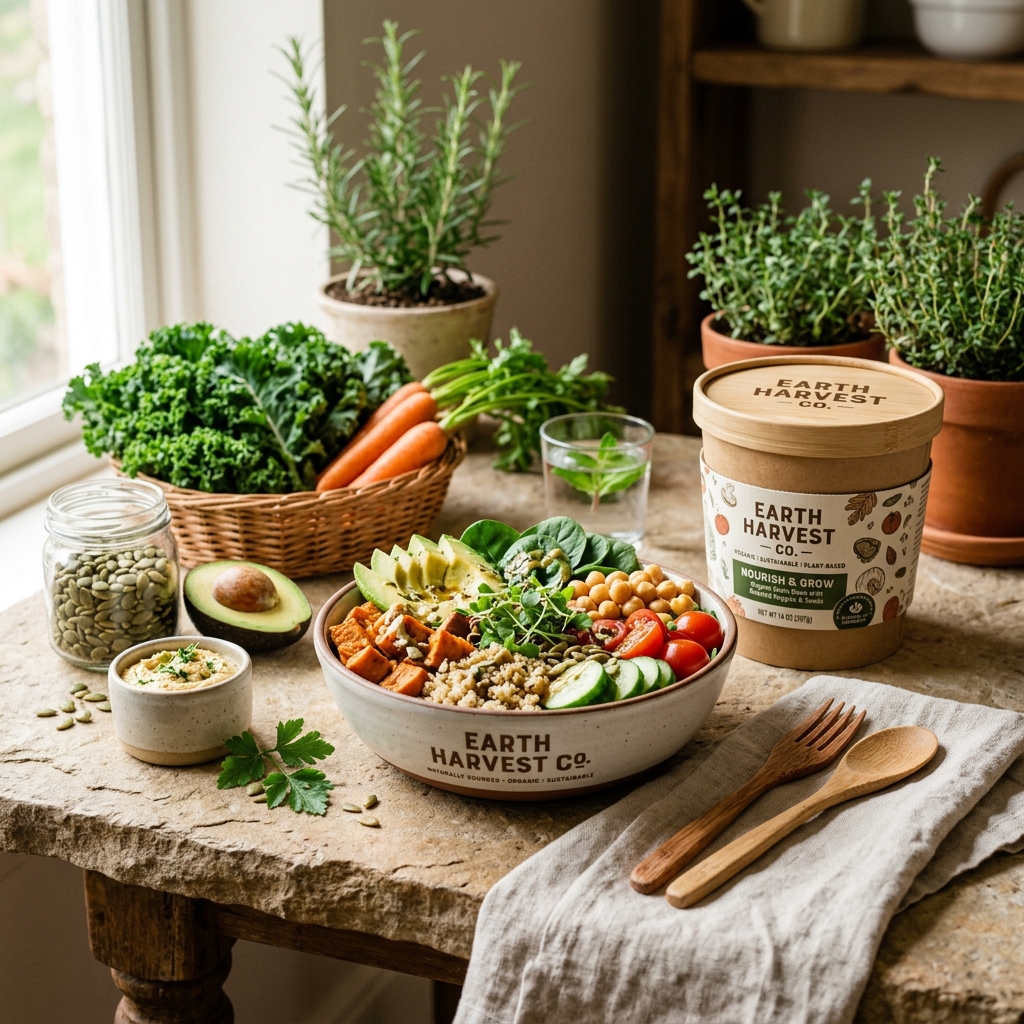 Food brand website with lifestyle imagery and bold typography